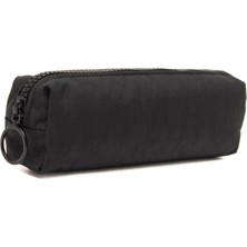 Sevimle Store 01106 Siyah Krinkıl Kumaş Unisex Tek Bölmeli Suya Dayanıklı Parmak Kalemlik Kalem Kutusu