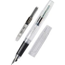 Sevimle Store Dolma Kalem Bachelor, Şeffaf Dolma Kalem, Iridyum Kalem F, Standart Mürekkep Kartuşları Için Kartuş Doldurucu, Ergonomik Sap, Sürdürülebilir Dönüştürücü, Lettering/bullet Journal/kaligrafi Için