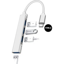 Sevimle Store Type-C To USB Hub 4 Port Çoklayıcı Macbook ile Ile Uyumlu Çoğaltıcı Type C To USB Converter Hub