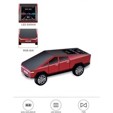 D68 Cyber Model Araba Tasarımlı Bluetooth Hoparlör 15W Güçlü Ses Rgb LED /tws/usb Kırmızı