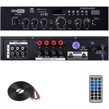 Sevimle Store Merz HB-300 Stereo Mixer Amfi 4-8 Ohm 2 Çıkışlı 2X150W Anfi Bluetooth USB