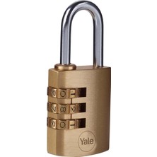 Sevimle Store Y150B/30/125/1 Şifreli Pirinç Asma Kilit, Standart Koruma, Çelik Halka, 3 Haneli Şifre, Sarı