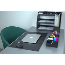 Sevimle Store 10 Parça Deri Sümen Takımı - Ofis Masaüstü Organizer Set - Ofis Masa Düzenleyici, Magazinlik, Evrak Tepsisi, Kalemlik, Blok Notluk, Peçetelik ve Masa Pedi