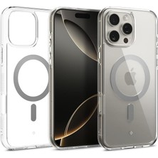 Sevimle Store Caseology iPhone 16 Pro ile Uyumlu Ince Magsafe Kılıf Capella Mag Sararma Karşıtı Hava Kanalı Teknolojisi Askeri Sınıf Koruma Clear Gray Şeffaf Kapak - ACS08306
