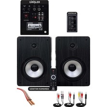 Sevimle Store RM-500 Aktif Stüdyo Referans Monitörü 5 Inç Çift Bluetooth USB 180 Watt