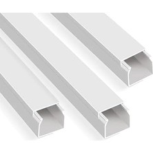 Sevimle Store 4 Metre (12X12MM) Kendinden Yapışkanlı Kablo Kanalı | 4m (10 Adet x 40CM) Kablo Gizleyici