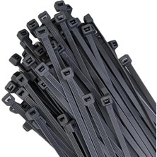 Sevimle Store Adet Siyah Elektrik Kablosu Kablo Bağı Klips Plastik Kelepçe Cırt Cırt Kelepçe 37 Cm-3.6 mm (100)