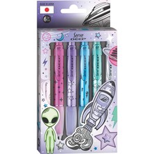 Sevimle Store Deep M.kur Kalem Uzay Tema Metalik 6 Lı Kutu Set-A
