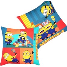 Sevimle Store Lisanslı Minions Enjoy Pamuk 40X40 Kırlent