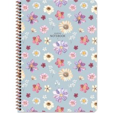 Sevimle Store Color A4 Çizgili Defter Çiçek - Mavi