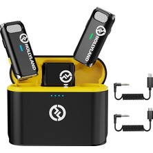 Sevimle Store Hollyland Lark M1 Kablosuz Yaka Mikrofonu, Gürültü Engelleme Özellikli Çift Kanallı Yaka Mikrofonu, 199,9 M 8 Saat, iPhone Kamera Youtube Video Kaydı, Canlı Yayın Podcast Röportajı Vlog ile Uyumlu