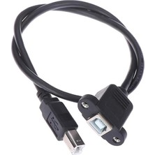 Sevimle Store 6352 50 cm USB Printer Yazıcı Panel Tipi Vida Girişli Bağlantı Kablosu (LN-6352 USB Vidalı Kablo)