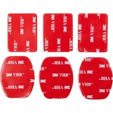 Sevimle Store Aksiyon Kameralara Uyumlu 3 Adet Düz 3 Adet Oval 3m Yapışkan Bant