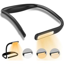 Sevimle Store LED Boyun Okuma Lambası, Yatak Kitap Işığı, Şarjlı, Ayarlanabilir Parlaklık Masa Lambası, Bükülebilir Kollara, 3 Farklı Renk Modu, Bakım Onarım, Gece Koşusu, Yürüyüş, Kamp, Makyaj Için