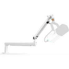 Sevimle Store Mikrofon Standı, Mikrofon Bom Kol Standı, Masa Montajlı Düşük Profilli Podcast Makas Süspansiyon Standı, Kablolar Kanal Yönetimi, Kayıt, Akış, Oyun Için Metal Kol STANDI-BM88 Beyaz