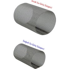 Sevimle Store Kısa Tip Kombi Pislik Tutucu Filtresi 2 Li Takım (Sıcak + Soğuk Su) - Petek Kombi Bakımı Filtre Süzgeç Tamiri - Kombi Bağlantı Seti Tamir Süzgeci