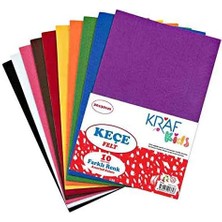 Sevimle Store Kids Yapışkanlı Keçe 20X30 10'lu Karışık Renk