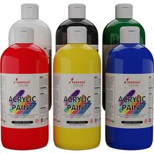 Sevimle Store Rose Ana Renkler Akrilik Boya 6'lı Set 6X500 gr
