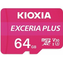 Sevimle Store 64GB Microsd Exceria Artı Flaş Bellek Kartı W/sd Adaptör Sdxc Uhs-I U3 4K CLASS10 V30 A1 R100MB / Sn W65MB / Sn LMPL1M064GG2
