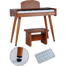 Sevimle Store CP-370OR Ahşap Çocuk Piyanosu Pilli 37 Tuşlu Gerçek Piyano Tuşları