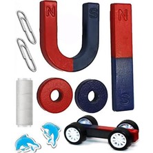 Sevimle Store Mıknatıs Seti 10 Parça 1 Paket Deney Malzemesi Okul Projeleri Için Manyetik U I Araba Halka Mıknatıs Deney Oyun Seti Eğitici