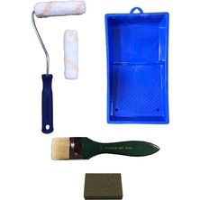 Sevimle Store Cadence Boya Kadife Rulo Fırça Seti 6 Parça Mavi Tek Ebat