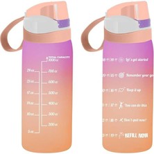 Sevimle Store 161646-162 Su Şişesi - Motivasyon Su Matarası - Suluk Yavruağzı