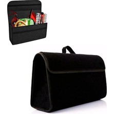 Sevimle Store - Araç Bagaj Düzenleyici Çanta, Premium Kalın Araba Çantası Organizer, Oto Içi Aksesuar Malzeme Düzenleme, Otomobil Alet Saklama Kutusu - 50 x 24 x 17 cm
