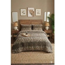 H&F Trendline Leopar Desenli Çift Kişilik Nevresim Takımı