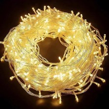 10M 60 LED Pilli 2 Kademeli Gün Işığı Şeffaf Kablo Kozmix