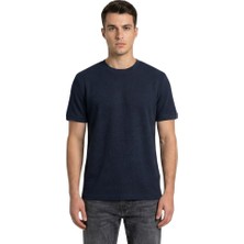 Trender O Yaka Amerikan Pike Erkek T-Shirt 2387 Indigo