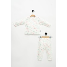 NEU KIDS Kız Çocuk Ay-Yıldız Baskılı Uzun Kollu %100 Pamuklu Pijama Takımı 1-4 Yaş