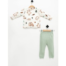 NEU KIDS Unisex Çocuk Baskılı Uzun Kollu %100 Pamuklu Pijama Takımı 1-4 Yaş
