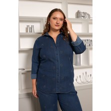 Gör&Sin Kadın Gömlek O6738 Kim. Lacivert