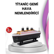 Tncline Ultra Sessiz Titanik Gemi LED Işıklı Aroma Difüzörü Oda Nemlendirici (Tunçline)
