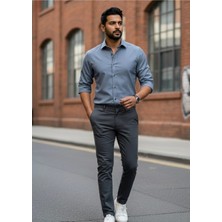 Yusgos Uzun Kollu Pamuklu Modal Yumuşak Kumaş Regular Fit Erkek Gömlek