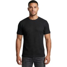 Trender Waffle O Yaka Erkek T-Shirt 2709 Antrasıt