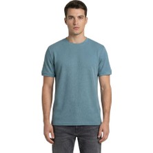 Trender Likralı Petek Süprem Erkek T-Shirt 2639 S.blue
