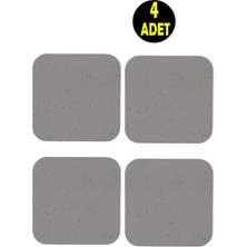Usin 4 Adet Füme Renk Kum Desen Ahşap Türk Kahvesi Fincan Çay Kupa Ev Ofis Bardak Altlığı Altlık