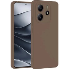 Redmi Note 14 4g Kılıf First Silikon - Kahverengi