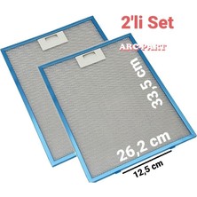 ARC-PART Silverline 2120 X6 Inox Davlumbaz Alüminyum Filtre  26,2X33,5 cm - 2'li Set