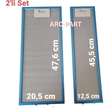 ARC-PART Punto Aspiratör Alüminyum Filtre - 2'li Set - ( 20,5X47,6 cm / 12,5X45,5 cm )