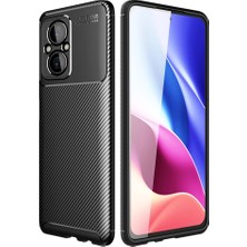 Poco M5 Kılıf Auto Focus Karbon Kapak - Siyah