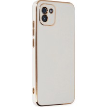 Galaxy A03 Kılıf Volet Silikon - Beyaz