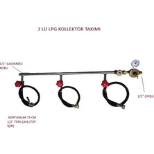 Isıkar Lpg Kollektör Üçlü Takım 1/2" Çıkışlı