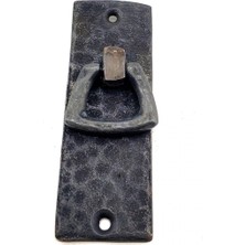 Antika Tarz Dekoratif Pirinç Dik Dövme Mobilya Kulbu - 90X31 Mm, Oksit