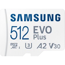 Fantastik Store Samsung 512GB Evo Plus Mıcrosdxc Uhsı U3  V30  A2  160MB/S  MBMC512SA/TR