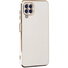 Galaxy A12 Kılıf Volet Silikon - Beyaz