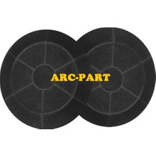 ARC-PART Arçelik Ade 607 2 S Siyah Davlumbaz Karbon Filtre - 1 Takım (2 Adet)