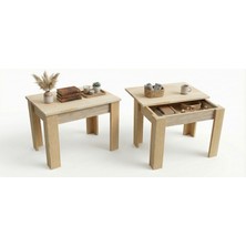 Wooden City  Ahşap Orta Sehpa - Gizli Bölmeli Raylı Ahşap Sehpa - Montessori Çocuk Çalışma ve Oyun Masası